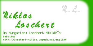 miklos loschert business card